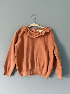 Quincy Mae Petal Knit Sweater in Rose